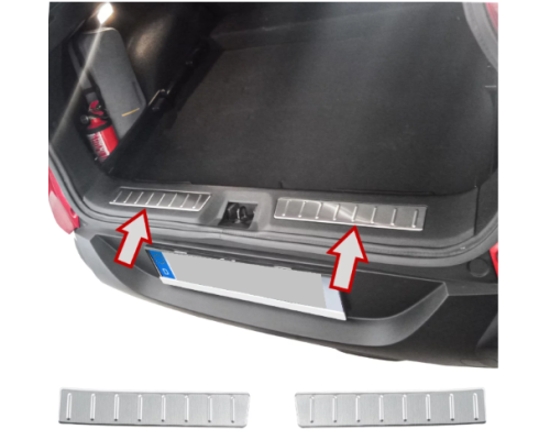 Vnitřní ochranná lišta do kufru Renault Kadjar nerezová - matná