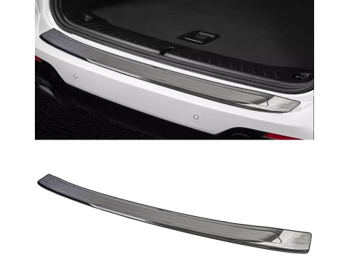 Nerezová ochranná lišta na nárazník BMW X3 G01 - černá lesklá