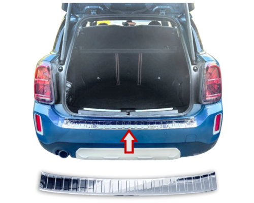 Nerezová ochranná lišta na nárazník Mini Countryman F60 (2020-2023) - lesklá