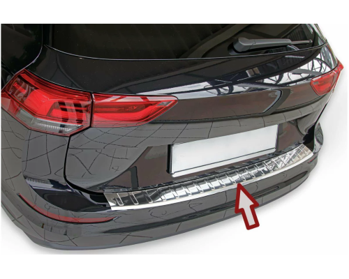 Nerezová ochranná lišta na nárazník Volkswagen Golf 8 kombi - lesklá