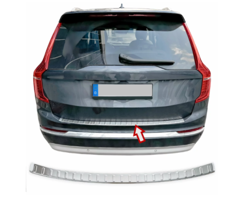 Nerezová ochranná lišta na nárazník Volvo XC90 (2015+) - matná