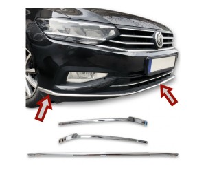 Nerezové lišty do nárazníku Volkswagen Passat B8.5 (facelift)