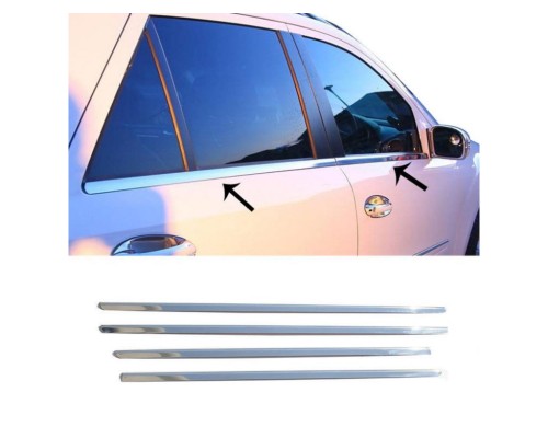 Nerezové lišty na okna Mercedes Benz ML (W164)