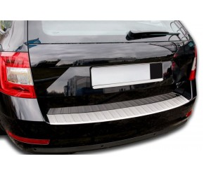 Nerezová ochranná lišta na nárazník Škoda Octavia 3 kombi facelift - matná