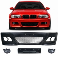 Přední nárazník BMW 3 E46 sedan/touring (1998-2001) - čiré mlhovky