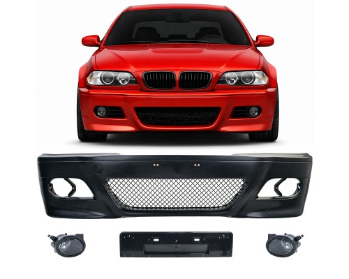 Přední nárazník BMW 3 E46 sedan/touring (1998-2001) - čiré mlhovky