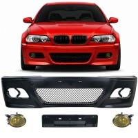 Přední nárazník BMW 3 E46 sedan/touring (1998-2001) - žluté mlhovky