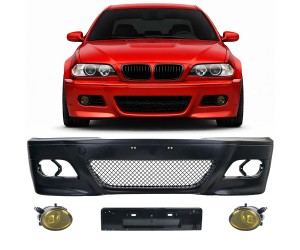 Přední nárazník BMW 3 E46 sedan/touring (1998-2001) - žluté mlhovky