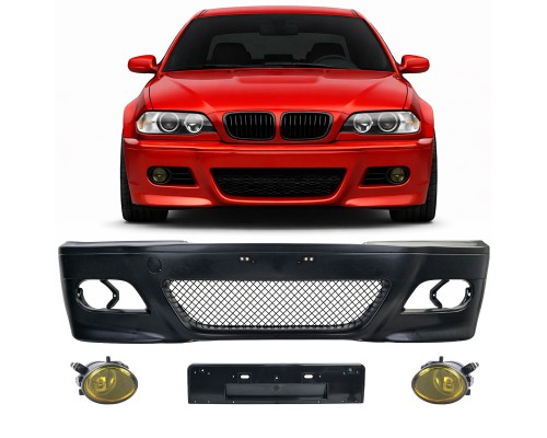 Přední nárazník BMW 3 E46 sedan/touring (1998-2001) - žluté mlhovky