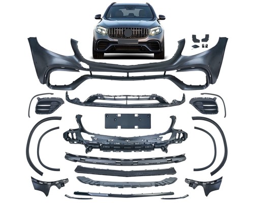 Přední nárazník Mercedes Benz GLC X253 (2015-2019) a lemy blatníků (SET)