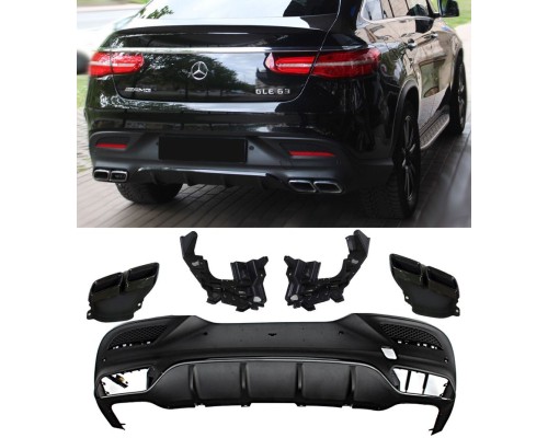 Zadní difuzor Mercedes Benz GLE Coupe (C292) - černé koncovky