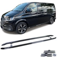 Boční nášlapy Volkswagen Transporter T5/T6/T6.1 krátké - černé (hranaté)
