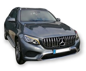 Boční nášlapy Mercedes Benz GLC 2015-2022 (X253/C253) - stříbrné