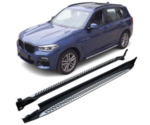 Boční nášlapy BMW X3 G01 (2018+) / BMW X4 G02 (2018+) - stříbrné