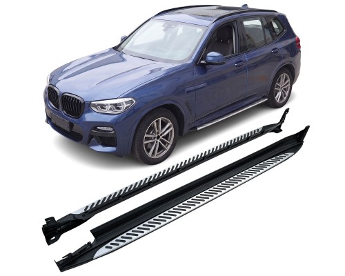 Boční nášlapy BMW X3 G01 (2018+) / BMW X4 G02 (2018+) - stříbrné