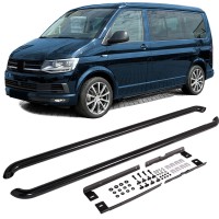 Boční nášlapy Volkswagen Transporter T5/T6/T6.1 dlouhé - černé