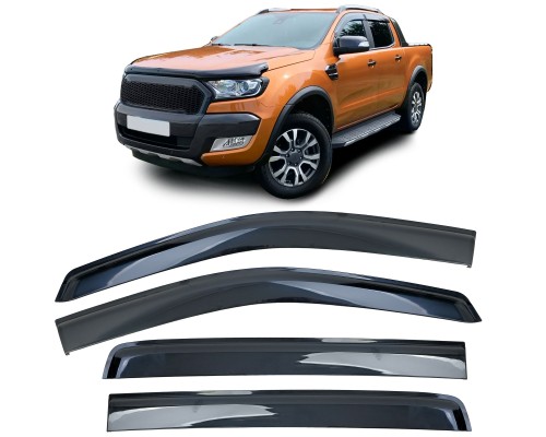 Deflektory na okna Ford Ranger T6/T7/T8 (2012-2022) - nalepovací
