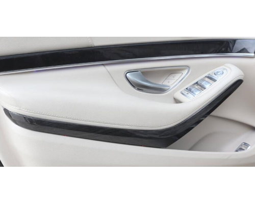 Ozdobné lišty do dveří Mercedes Benz S (W222) - černé