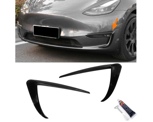 Rámečky kolem mlhovek Tesla 3 (2017-2023) - černé lesklé