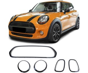 Rámečky světel a masky Mini F55/F56/F57 (2014-2018) - černé lesklé (5 ks)