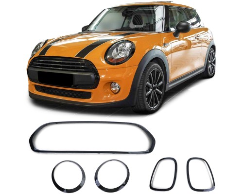 Rámečky světel a masky Mini F55/F56/F57 (2014-2018) - černé lesklé (5 ks)