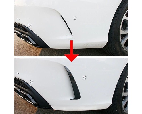 Spoilery do zadního nárazníku Mercedes Benz C W205 (2018-2021) - vzhled carbon