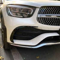 Spoilery do předního nárazníku Mercedes Benz GLC (C253/X253 facelift) – černé lesklé