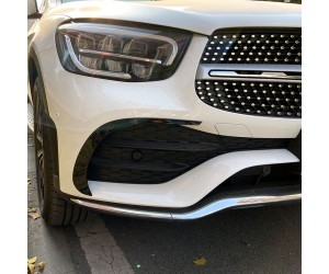 Spoilery do předního nárazníku Mercedes Benz GLC (C253/X253 facelift) – černé lesklé