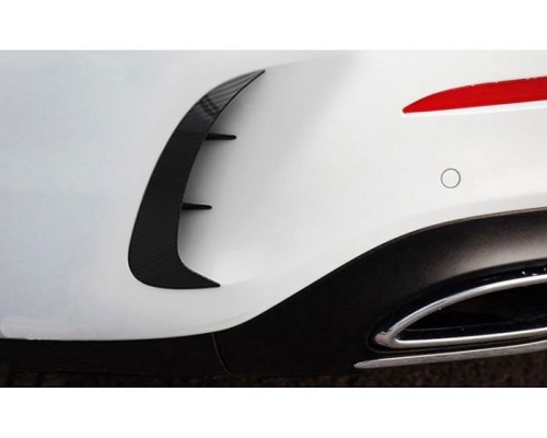 Spoilery do zadního nárazníku Mercedes Benz A V177 (aero flaps žebra) - carbon
