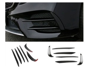 Aero flaps Mercedes Benz E AMG line (2017-2020) - černé lesklé (6 ks)