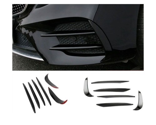 Aero flaps Mercedes Benz E AMG line (2017-2020) - černé lesklé (6 ks)