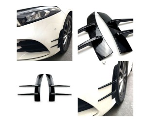 Rámečky sání vzduchu do nárazníku Mercedes A W177 vzhled carbon (žebra)