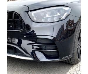 Spoilery do předního nárazníku Mercedes Benz W213 (2020+) černé (6 ks)