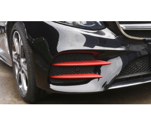 Spoilery do předního nárazníku Mercedes Benz E (W213/S213/C238) červené (4 ks)