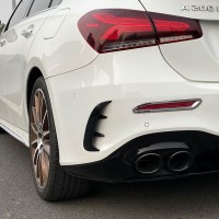 Spoilery do zadního nárazníku Mercedes Benz A W177 (aero flaps žebra) - černá