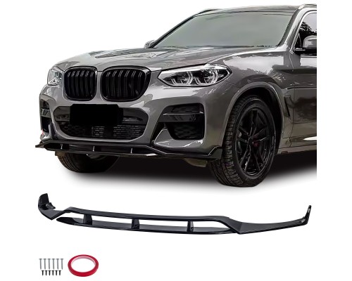 Přední spoiler/splitter BMW X3 G01 (2017-2021) s M-Sport paketem - černý lesklý