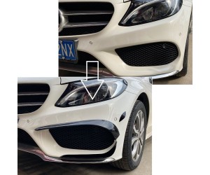 Spoilery do předního nárazníku Mercedes Benz C W205/S205 (2014-2018) - 6 ks