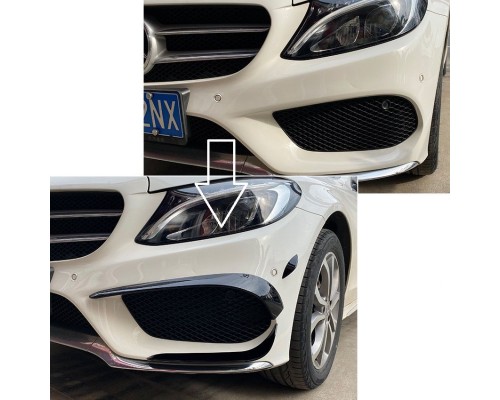 Spoilery do předního nárazníku Mercedes Benz C W205/S205 (2014-2018) - 6 ks