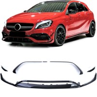 Přední spoilery Mercedes Benz A W176 (2015-2018) černé lesklé (sada) - verze 2