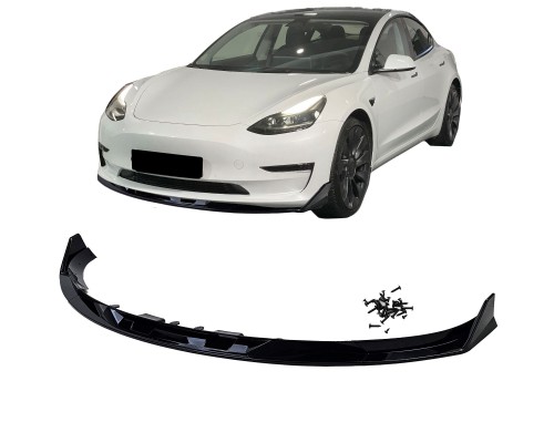 Přední spoiler / lízátko Tesla 3 (2018+) - černý lesklý