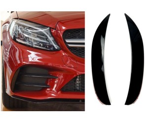 Spoilery do předního nárazníku Mercedes Benz C W205/S205 (2018-2021) - pod světla černé