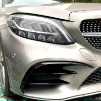 Spoilery do předního nárazníku Mercedes Benz C W205 (2018-2021) - pod světla (6 ks)