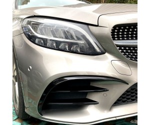 Spoilery do předního nárazníku Mercedes Benz C W205 (2018-2021) - pod světla (6 ks)