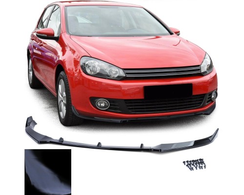 Přední spoiler Volkswagen Golf 6 (2008-2012) - černý lesklý
