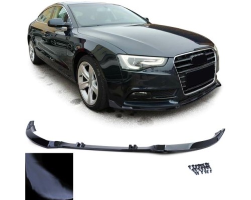 Přední  lipa spoiler Audi A5 8T 8F (2011-2017) - černý lesklý