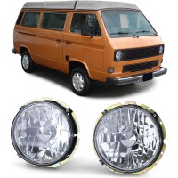 Přední kulatá světla Volkswagen Transporter T3 (1979-1992) čirá