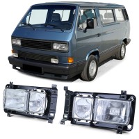 Přední obdélníková světla Volkswagen Transporter T3 (1979-1992) čirá