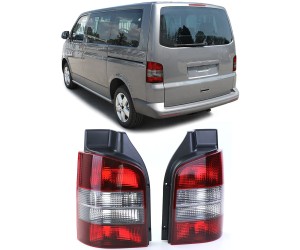 Zadní světla Volkswagen Transporter T5 (2003-2009) - červená/černá