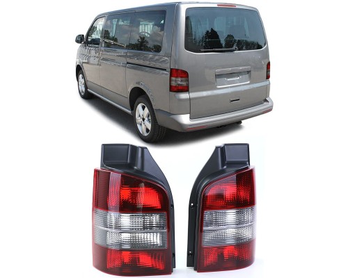 Zadní světla Volkswagen Transporter T5 (2003-2009) - červená/černá