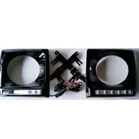 Mercedes Benz G (W463) – rámečky světel s denním svícením, černé lesklé